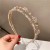 white Pearl Headband Korea sweet Ladies super Double row Headband woman Alloy Pearl flowers