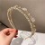 white Pearl Headband Korea sweet Ladies super Double row Headband woman Alloy Pearl flowers