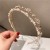 white Pearl Headband Korea sweet Ladies super Double row Headband woman Alloy Pearl flowers