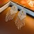 fashion wind diamond tassel silver earrings occidental style personality exa