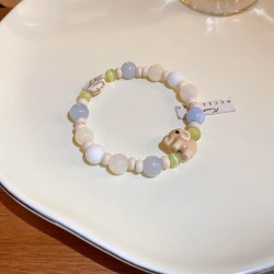 lovely Opal leaves elephant star cat bracelet sweet cartoon temperament high w..