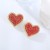 occidental style luxurious embed Zirconium love ear stud personality creative earrings Earring