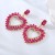 occidental style lovely sweet all-Purpose earrings samll wind color Peach heart high earrings woman
