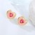 occidental style fashion Earring Rhinestone embed color zircon earrings heart-shaped lady ear stud