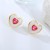 occidental style fashion Earring Rhinestone embed color zircon earrings heart-shaped lady ear stud