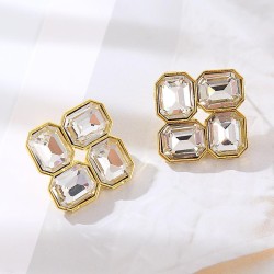 occidental style retro Earring flash diamond Rhinestone splice ear stud high p..