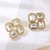 occidental style retro Earring flash diamond Rhinestone splice ear stud high personality geometry square earrin