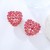 occidental style fashion super heart-shaped all-Purpose earrings exaggerating Earring woman Rhinestone fully-jewe