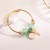 stainless steel gold bangle woman DIY cartoon elephant bracelet personality key pendant