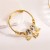 stainless steel gold bangle woman DIY cartoon elephant bracelet personality key pendant