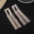   fashion square tassel Rhinestone Earring  claw chain diamond earringE