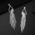  fashion woman Rhinestone Earring brief long style flash diamond tassel claw chain fully-jewelled earringsE
