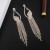  fashion woman Rhinestone Earring brief long style flash diamond tassel claw chain fully-jewelled earringsE