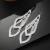 fully-jewelled brilliant earrings  Double layer claw chain Rhinestone Earring  earringsE