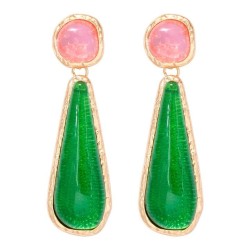 occidental style color drop palace earrings high temperament woman