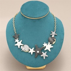 occidental style star Shells Pearl necklace woman summer exaggerating personal..