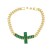 occidental style fashion personality embed color zircon cross bracelet temperament bracelet womanbrc
