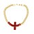 occidental style fashion personality embed color zircon cross bracelet temperament bracelet womanbrc
