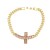 occidental style fashion personality embed color zircon cross bracelet temperament bracelet womanbrc