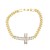 occidental style fashion personality embed color zircon cross bracelet temperament bracelet womanbrc