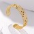 occidental style fashion enamel titanium steel bangle gilded color stainless steel opening bangle all-Purpose