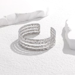 occidental style Irregular pattern opening titanium steel bangle high personal..