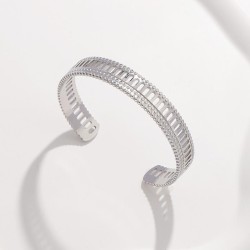 occidental style opening titanium steel bangle woman retro fashion hollow stai..