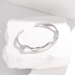 brief titanium steel bangle womanins wind samll wave stainless steel fashion