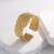occidental style width titanium steel bangle Irregular pattern stainless steel bangle gold plated opening