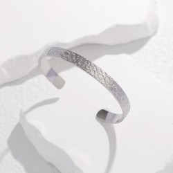 occidental style brief all-Purpose pattern opening titanium steel bangle stain..