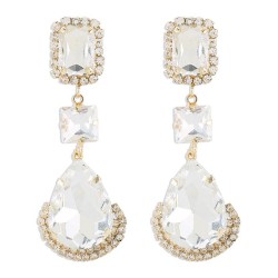 E fashion elegant diamond drop earring  retro temperament splice geometry Allo..