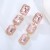 occidental style fashion diamond zircon gem ear stud long square crystal earrings Earring high