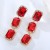 occidental style fashion diamond zircon gem ear stud long square crystal earrings Earring high