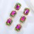 occidental style fashion diamond zircon gem ear stud long square crystal earrings Earring high