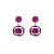 occidental style fashion new fresh ear stud all-Purpose diamond square Rhinestone earrings lady geometry Earring