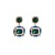 occidental style fashion new fresh ear stud all-Purpose diamond square Rhinestone earrings lady geometry Earring