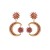 occidental style fashion exaggerating personality earrings woman Alloy star Moon ear stud super Rhinestone retr