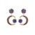 occidental style fashion exaggerating personality earrings woman Alloy star Moon ear stud super Rhinestone retr