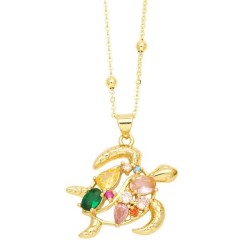 occidental style fashion personality embed color zircon animal necklace woman ..