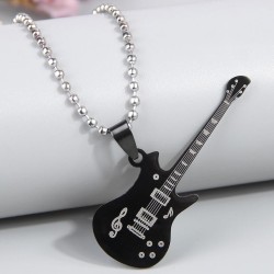fashion concise stainless steel black personality man necklace