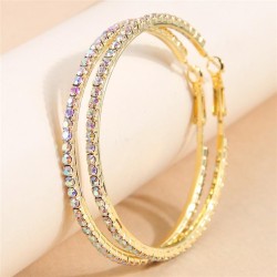 6.0cm concise flash diamond temperament lady circle