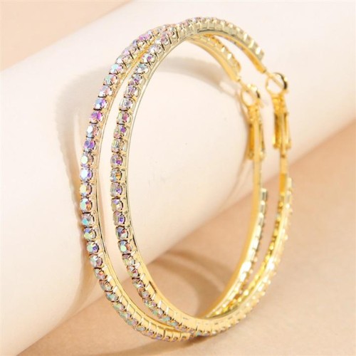 6.0cm concise flash diamond temperament lady circle