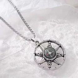 fashion concise Compass temperament personality man necklace