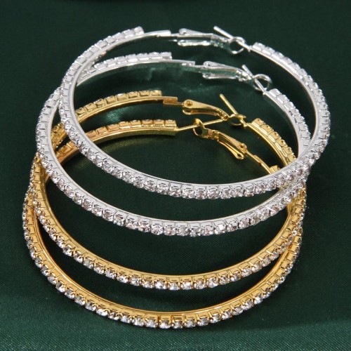 6.0cm concise flash diamond temperament lady circle