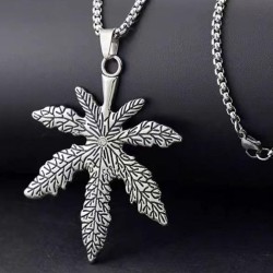 fashion concise big Leaf temperament personality man necklace