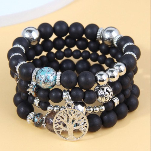 fashionOL Life tree frosting multilayer lady bracelet