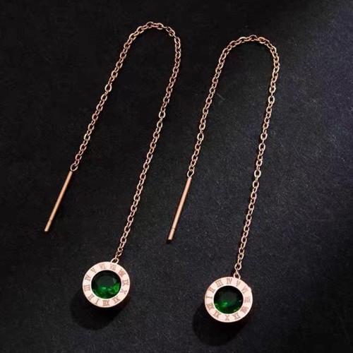 fashion sweet concise Zirconium titanium steel personality woman earring