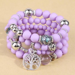 fashionOL Life tree frosting multilayer lady bracelet