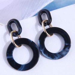 fashionOL concise circle temperament woman ear stud