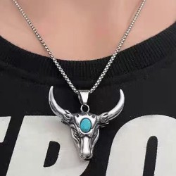 fashion concise head temperament personality man necklace